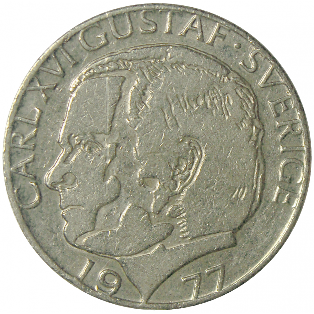 Moneda Suecia 1 Krona 1977-1979  - Numisfila