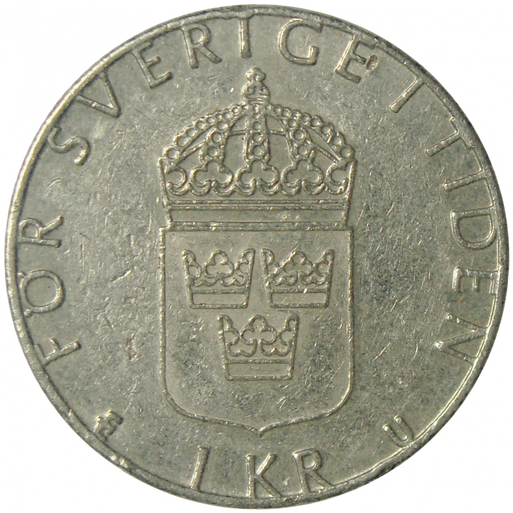 Moneda Suecia 1 Krona 1977-1979  - Numisfila