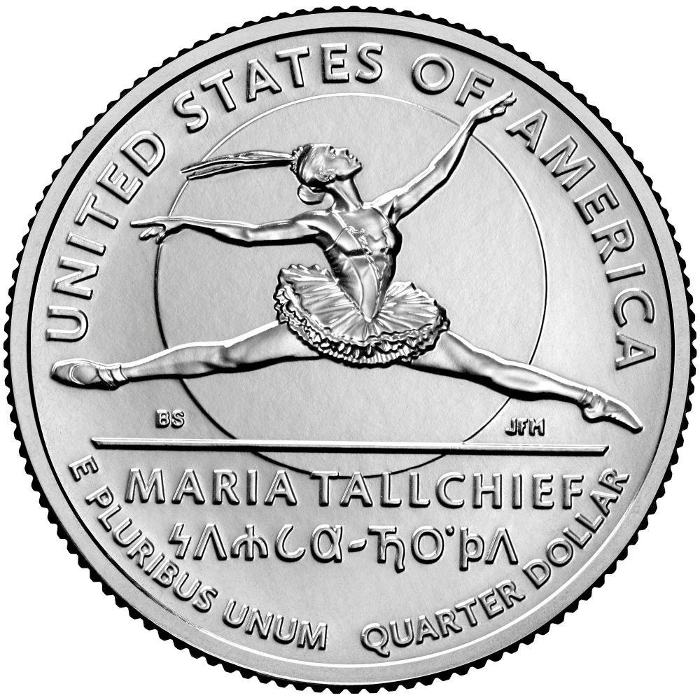 Moneda EE.UU. 25 Centavos 2023 D Edición Conmemorativa Mujeres Notables - Maria Tallchief - Numisfila