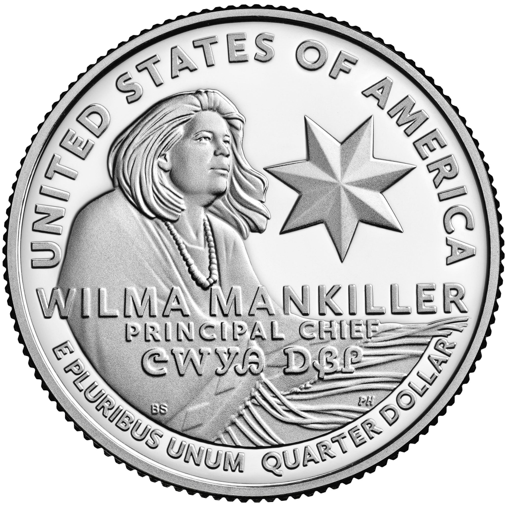 Moneda EE.UU. 25 Centavos 2022 D Edición Conmemorativa Mujeres Notables - Wilma Mankiller - Numisfila