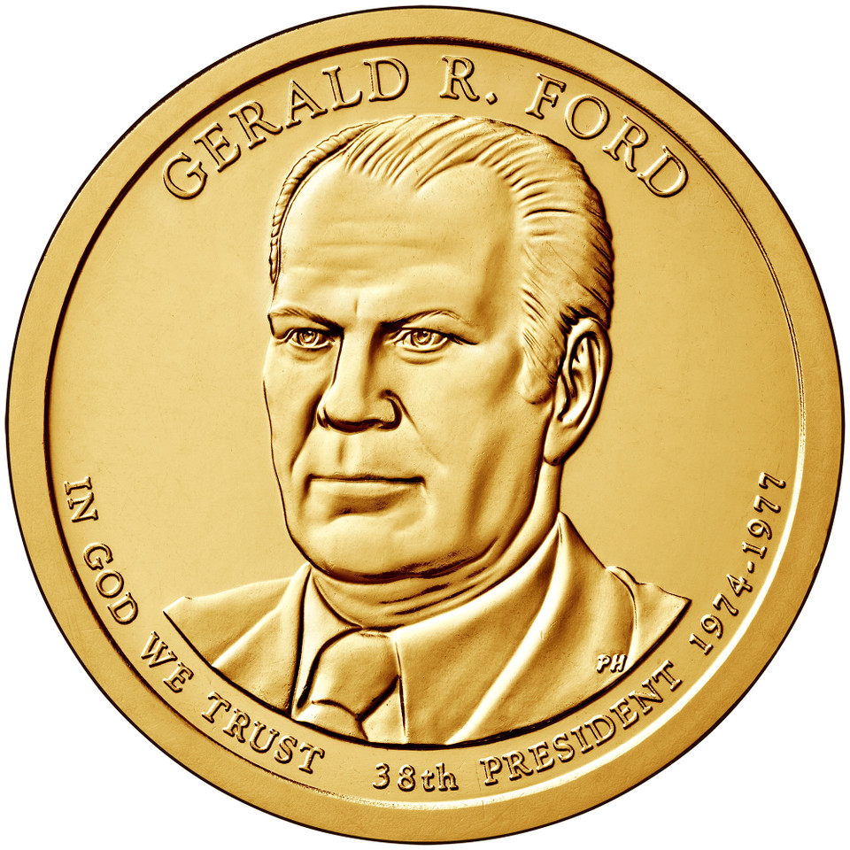 Monedas EE.UU 1 Dólar 2016 P Conmemorativa Presidente Gerald R. Ford - Numisfila