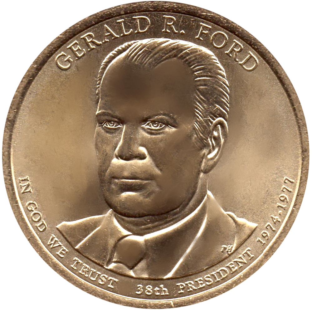 Monedas EE.UU 1 Dólar 2016 P Conmemorativa Presidente Gerald R. Ford - Numisfila