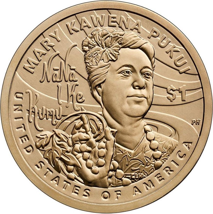 Monedas EE.UU 1 Dólar 2025 D Conmemorativa Dólar nativo americano -   Mary Kawena Pukui - Numisfila