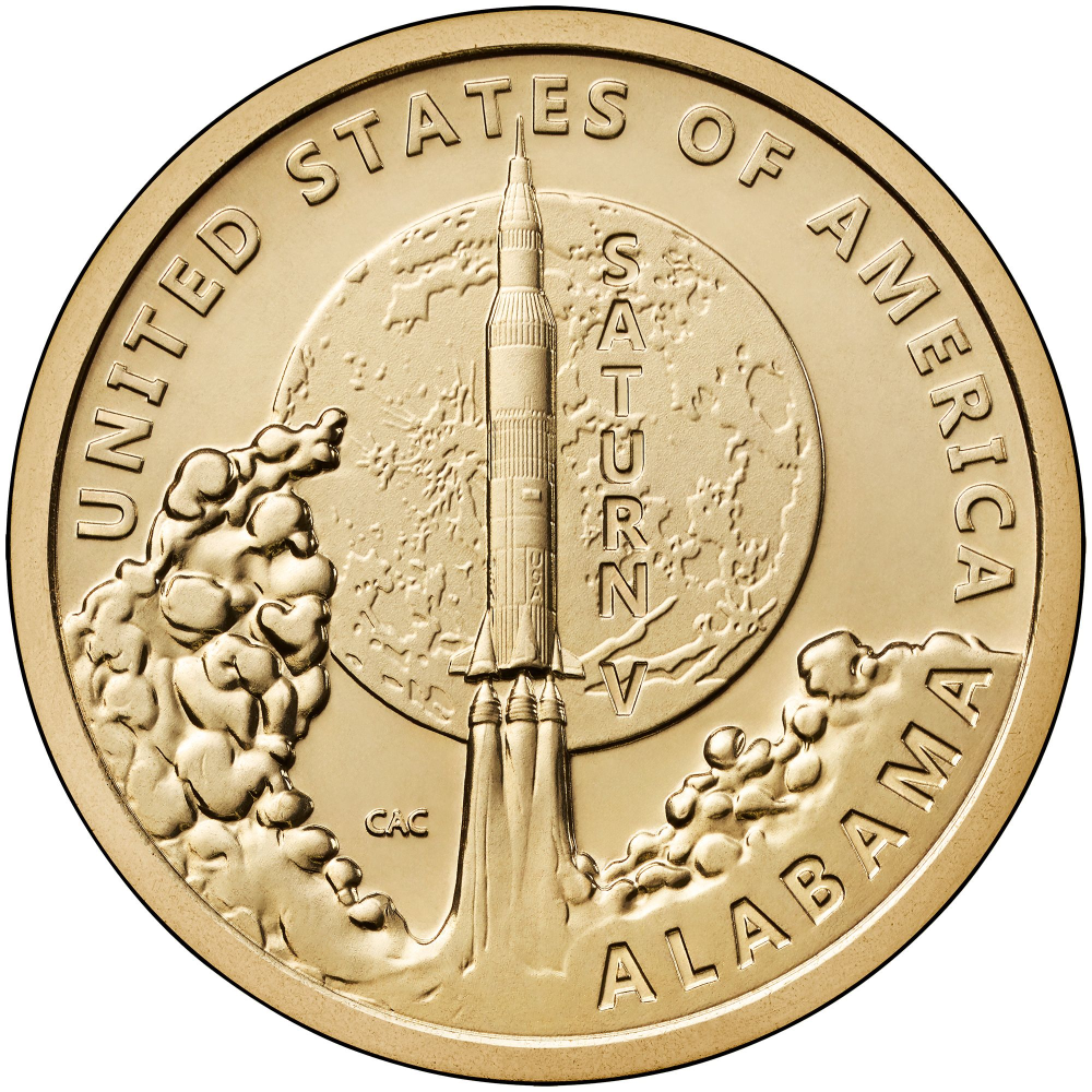Monedas EE.UU 1 Dólar 2024 P Conmemorativa Innovación americana -  Alabama - Numisfila