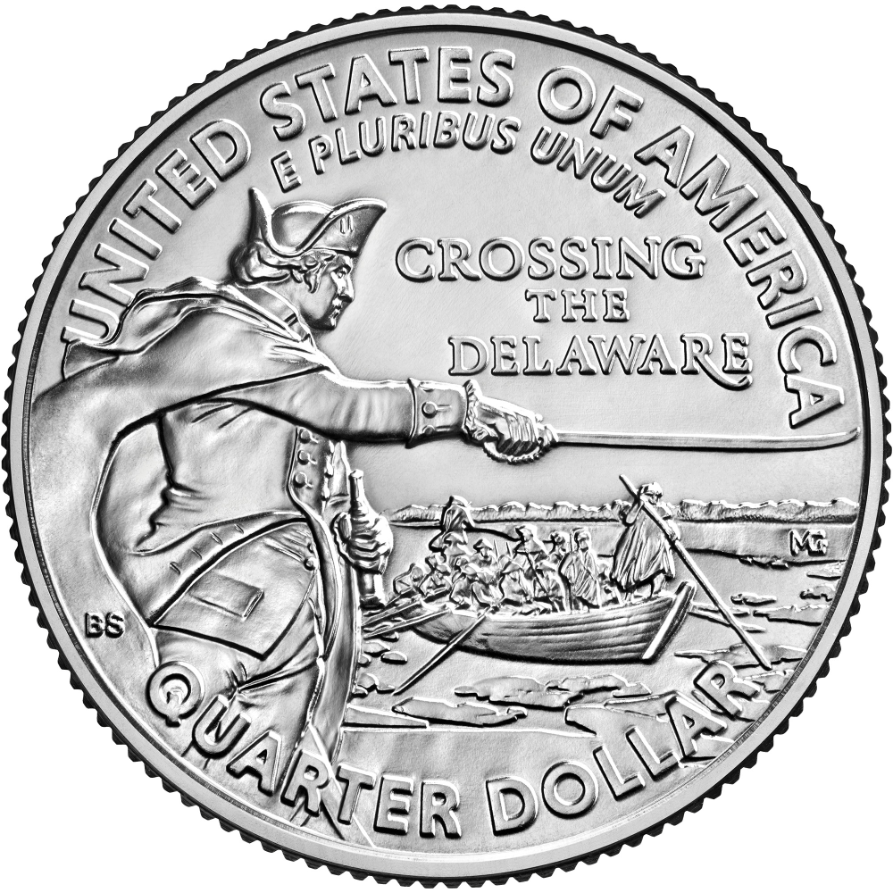 Moneda EE.UU. 25 Centavos 2021 D Washington Quarter - Cruzando el Delaware - Numisfila