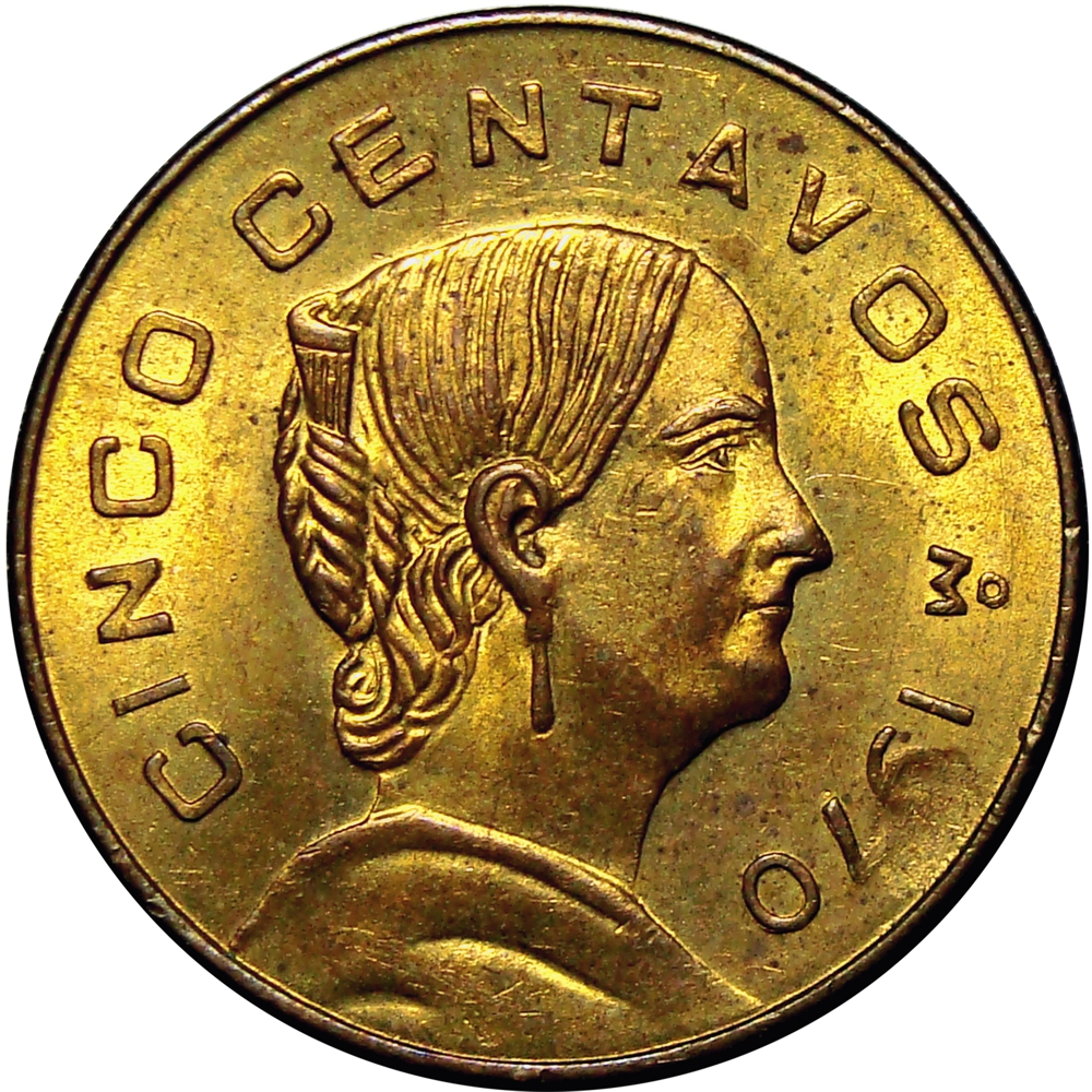Moneda Mexico 5 Centavos 1970 - 1971 | Josefa Ortiz de Domínguez - Numisfila