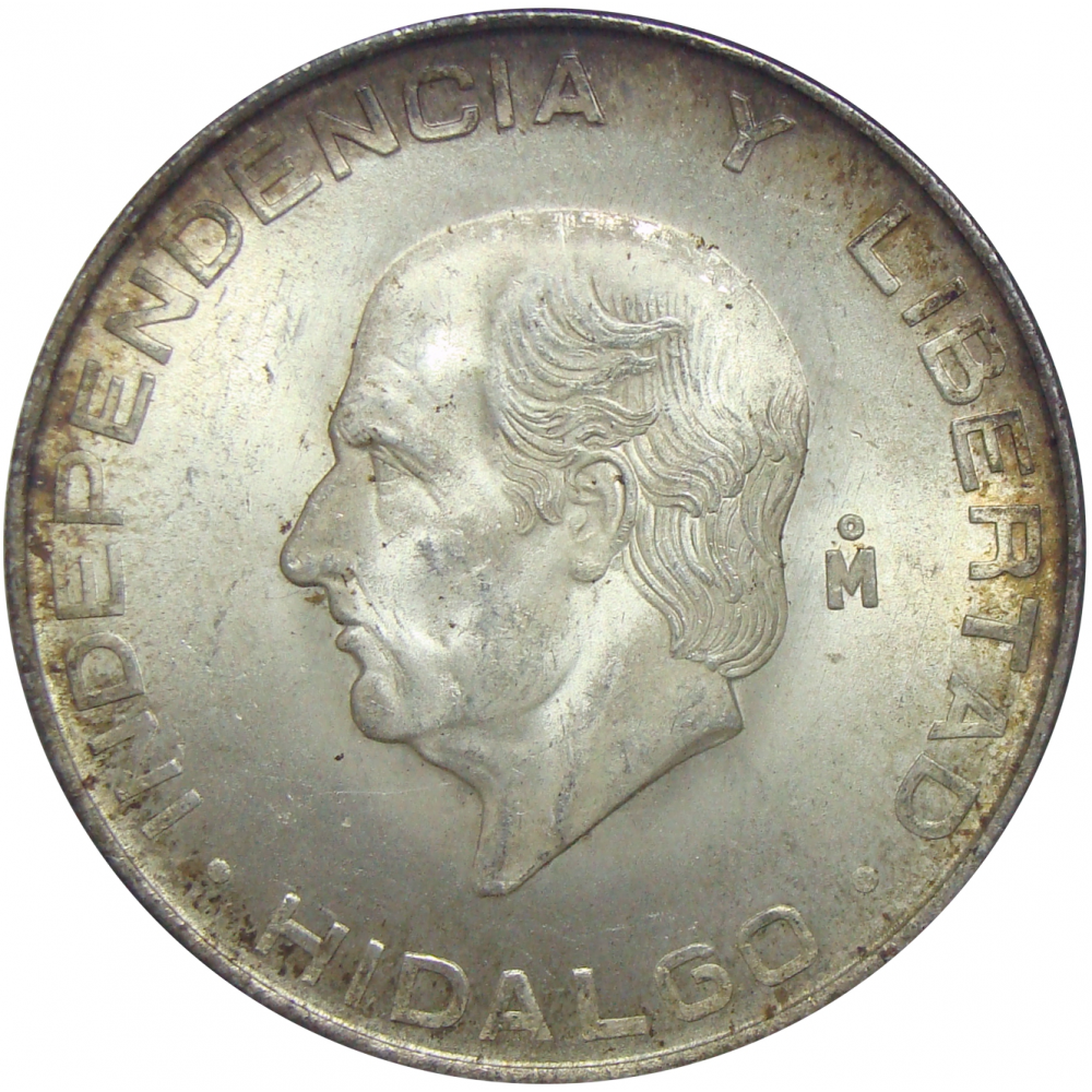 Moneda México 5 Pesos 1957 Miguel Hidalgo y Costilla  - Numisfila
