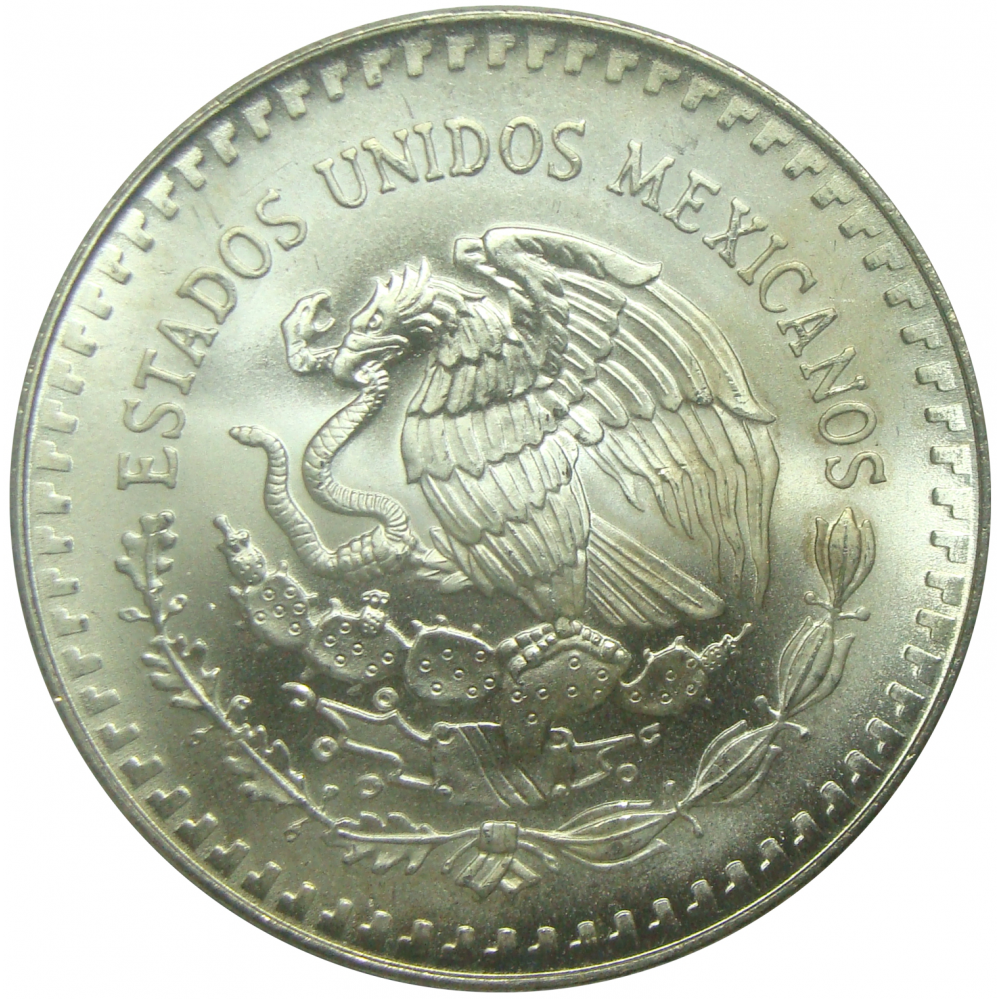 Moneda Plata México Onza 1990 La Libertad  - Numisfila