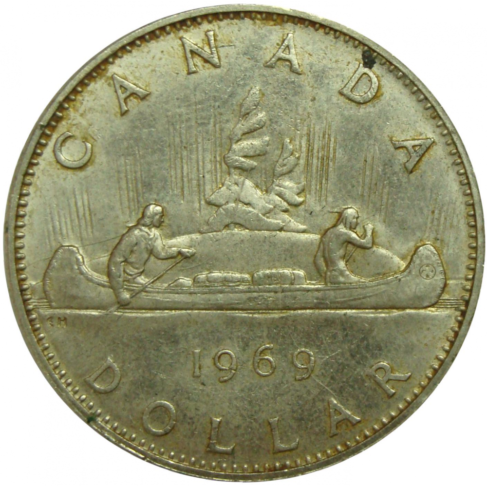 Moneda Canadá 1 Dólar 1969 Elizabeth II Níquel - Numisfila