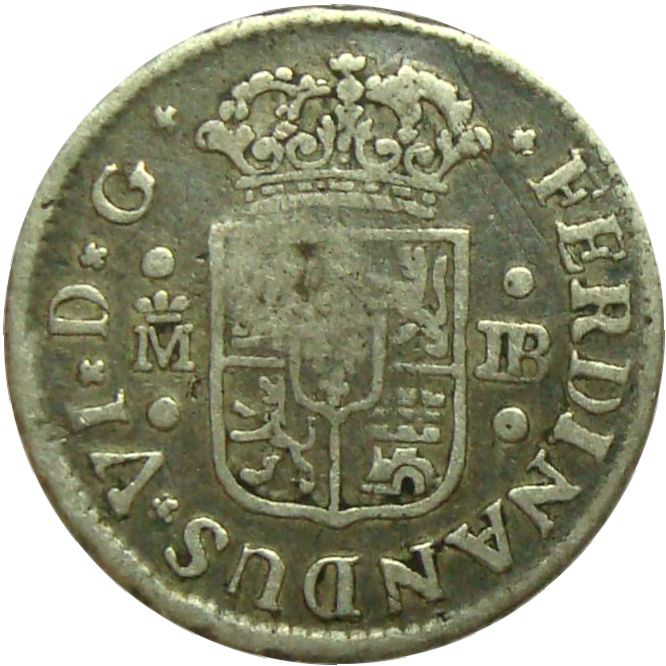 Moneda Plata España ½ Real 1749 Madrid JB Fernando VI - Numisfila