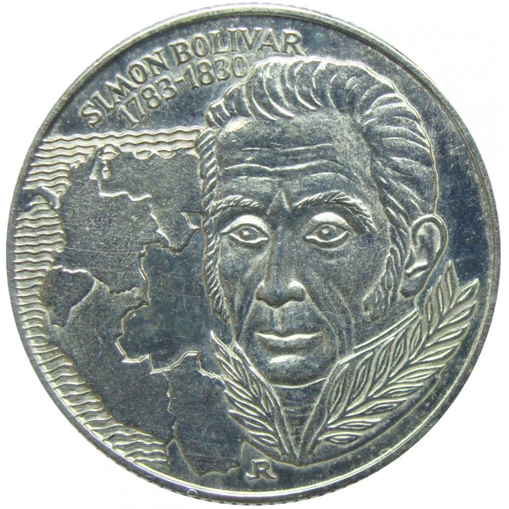 Moneda Hungria 100 Forint 1983 Simon Bolivar  - Numisfila