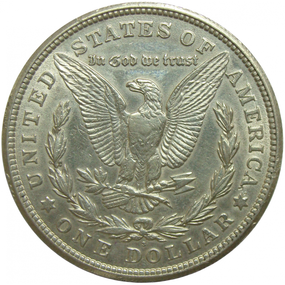 Moneda Plata E.E.U.U. Dolar Morgan 1921 S San Francisco  - Numisfila
