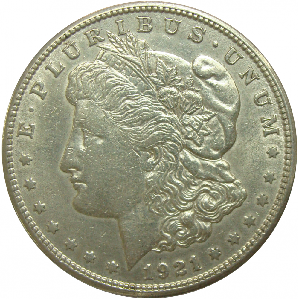 Moneda Plata E.E.U.U. Dolar Morgan 1921 S San Francisco  - Numisfila
