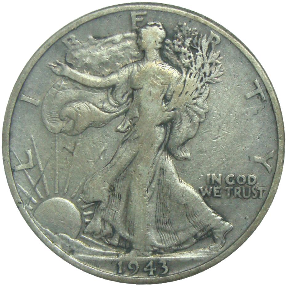 Moneda E.E.U.U. Half Dolar 1943 Libertad Andando - Numisfila