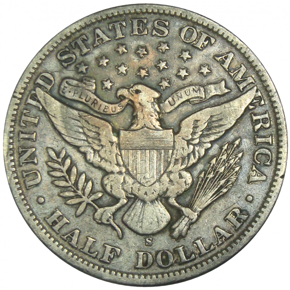 Moneda E.E.U.U. ½ Dólar Barber Quarter 1899 S  - Numisfila
