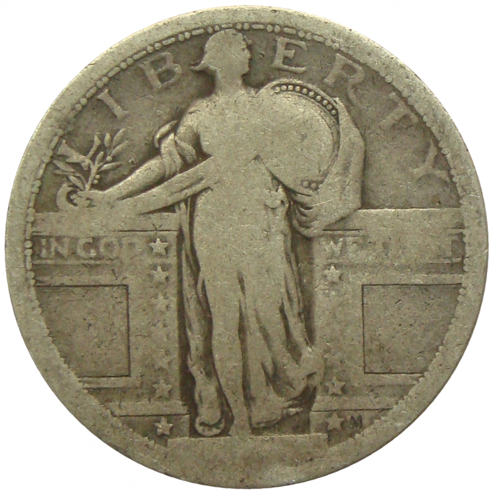 Moneda de Plata E.E.U.U.  ¼ Dólar 1916-1930  - Numisfila