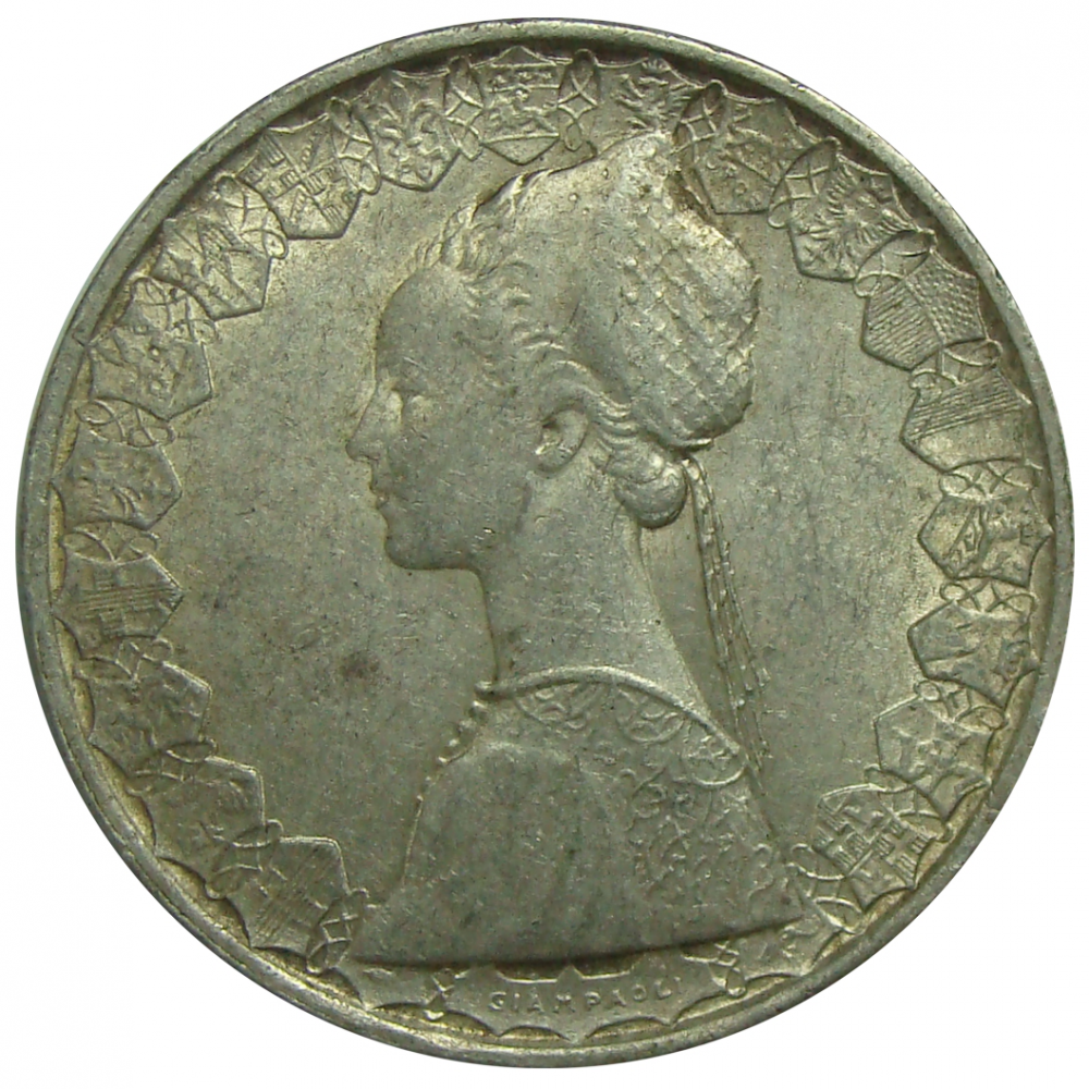 Moneda de Plata Italia 500 Liras 1958  - Numisfila