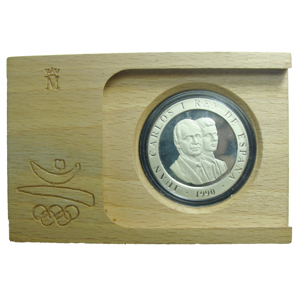 Moneda Plata España 2000 Pesetas 1990 Barcelona 1992 Estuche original con Certificado - Numisfila