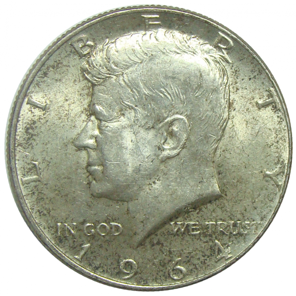 Moneda Plata E.E.U.U. 1/2 Dolar 1964 Kennedy - Numisfila