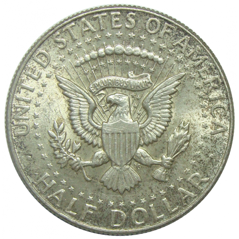 Moneda Plata E.E.U.U. 1/2 Dolar 1964 Kennedy  - Numisfila