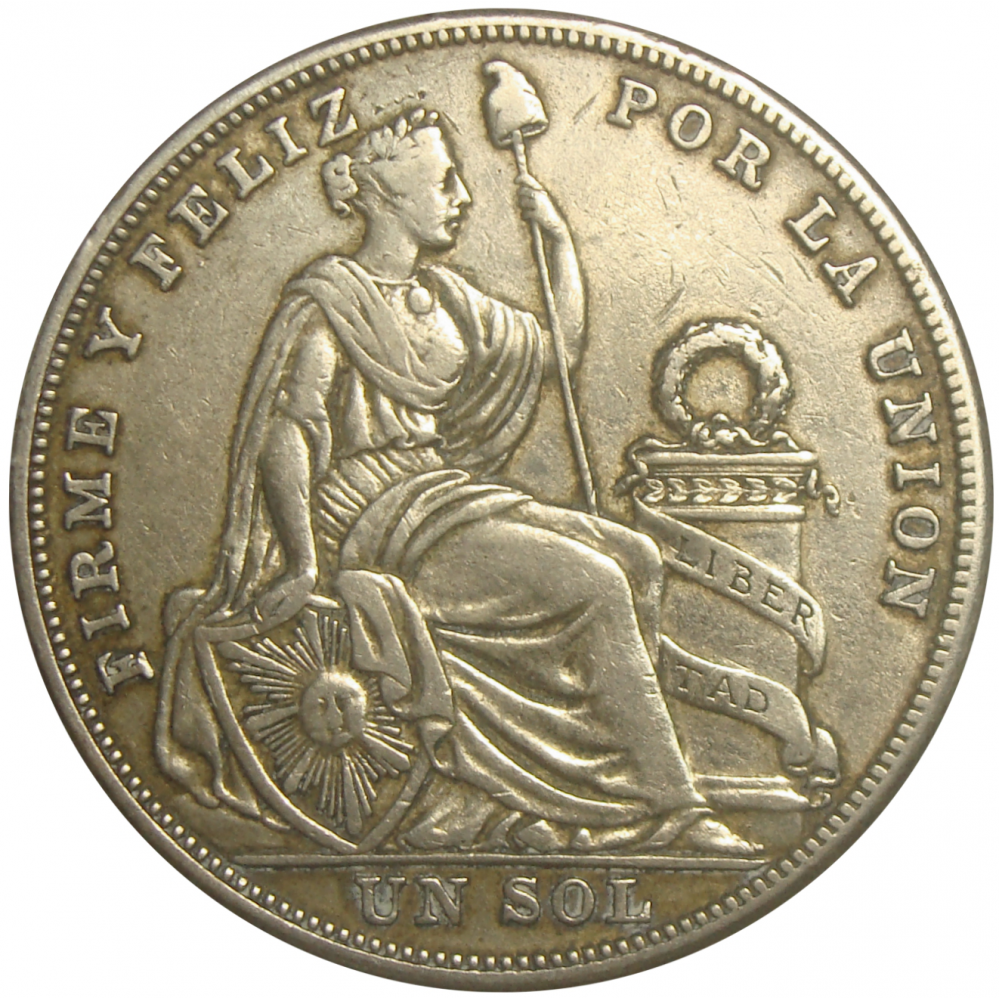 Perú Moneda de Plata 1 Sol 1926 Libertad  - Numisfila