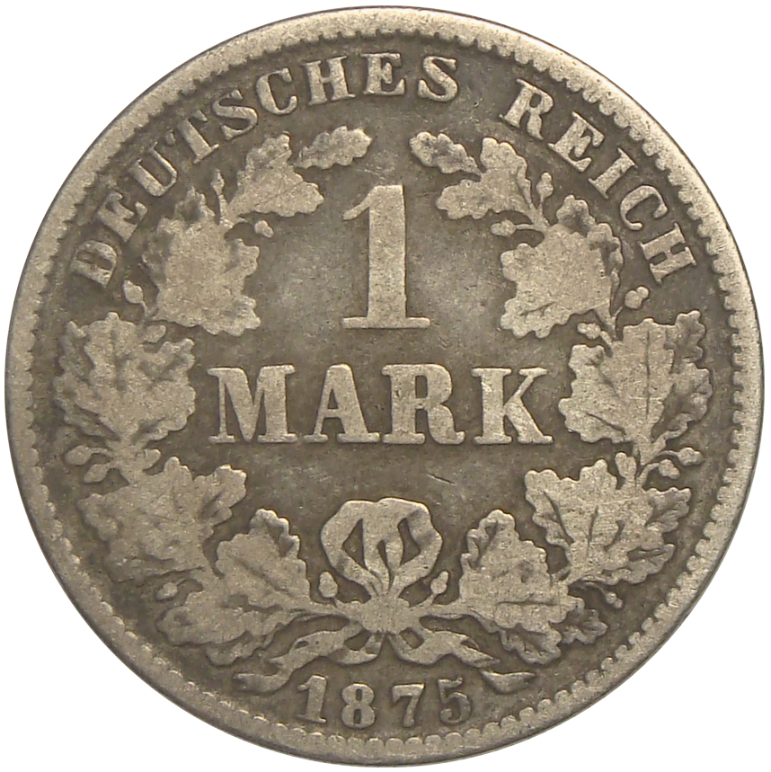 Moneda Plata Alemania 1 Marco 1875 - Numisfila