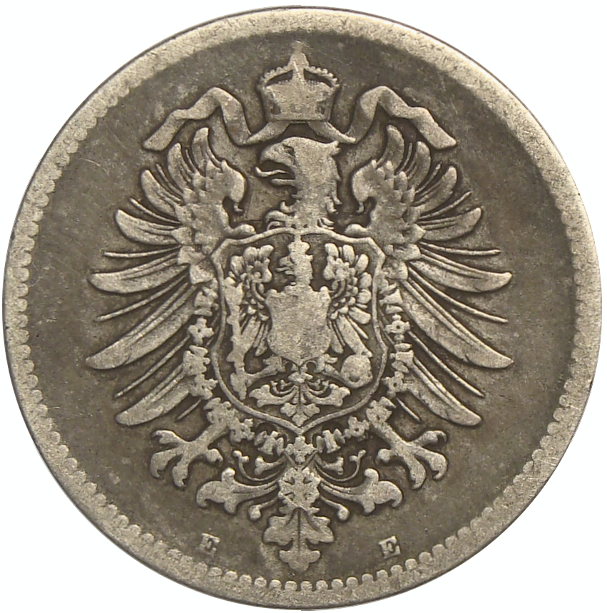 Moneda Plata Alemania 1 Marco 1875  - Numisfila