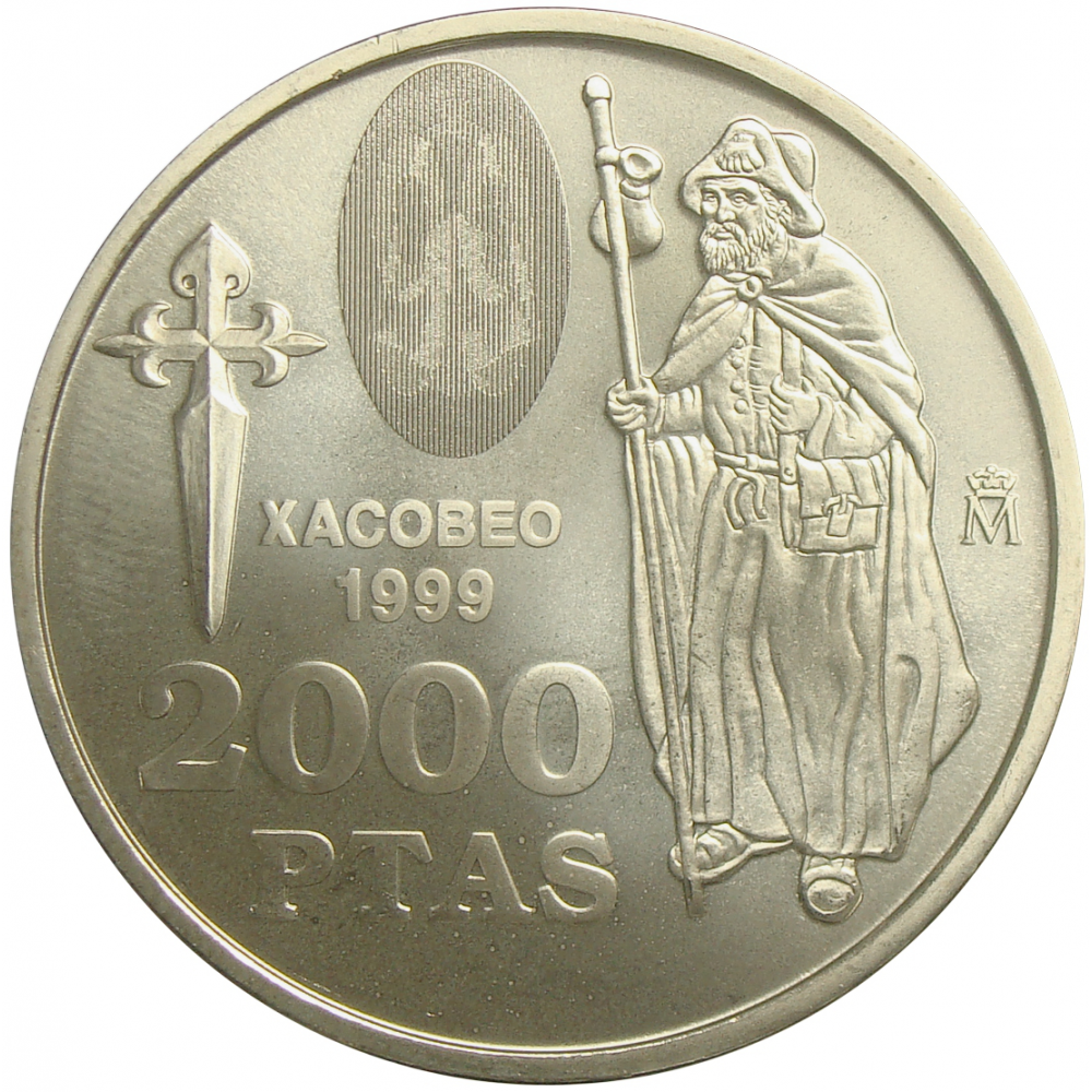 Moneda España Año Santo Jacobeo 2000 Pesetas 1999  - Numisfila