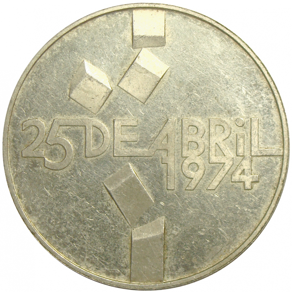 Moneda Portugal 100 Escudos Revolución de Los Claveles 1974  - Numisfila