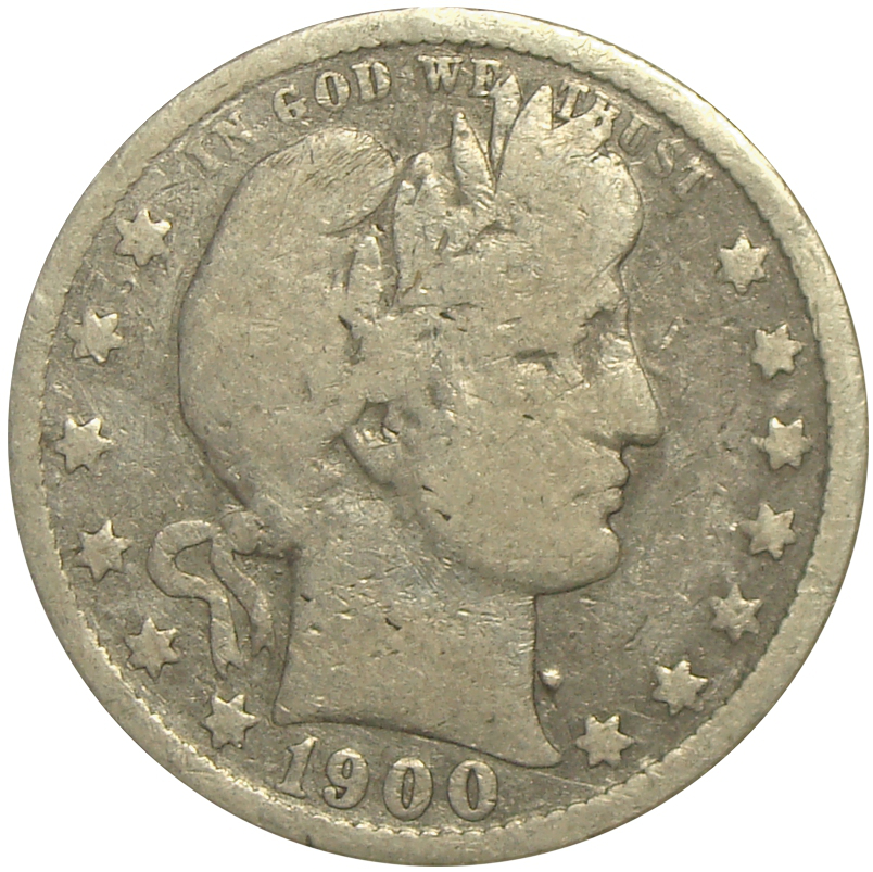 Moneda EEUU ½ Dolar Barber Quarter 1900 O New Orleans - Numisfila