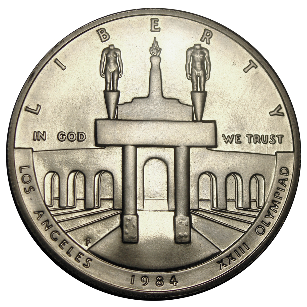 Moneda Plata E.E.U.U. 1 Dolar 1984 P Juegos Olímpicos - Numisfila