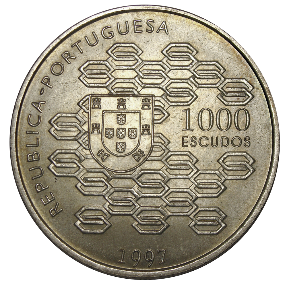 Portugal Moneda Plata 1000 Escudos 1997 Crédito Público  - Numisfila