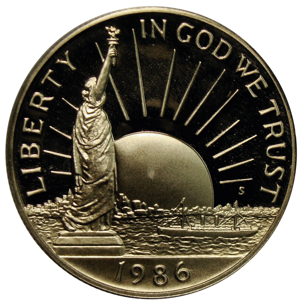 Moneda E.E.U.U. ½ Dólar 1986 - Estatua de la Libertad  - Numisfila