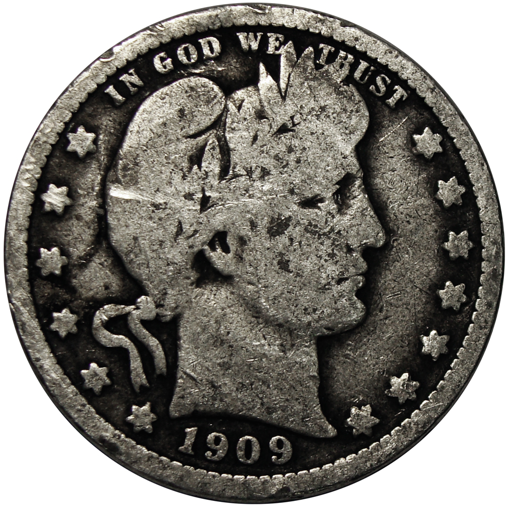 Moneda E.E.U.U. ¼ Dólar "Barber Quarter" 1909 - Numisfila