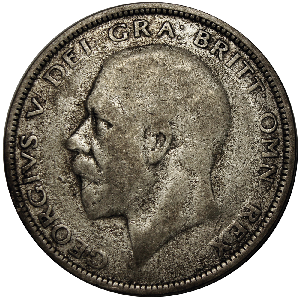 Moneda de Plata Reino Unidos ½ Crown 1927 George V  - Numisfila