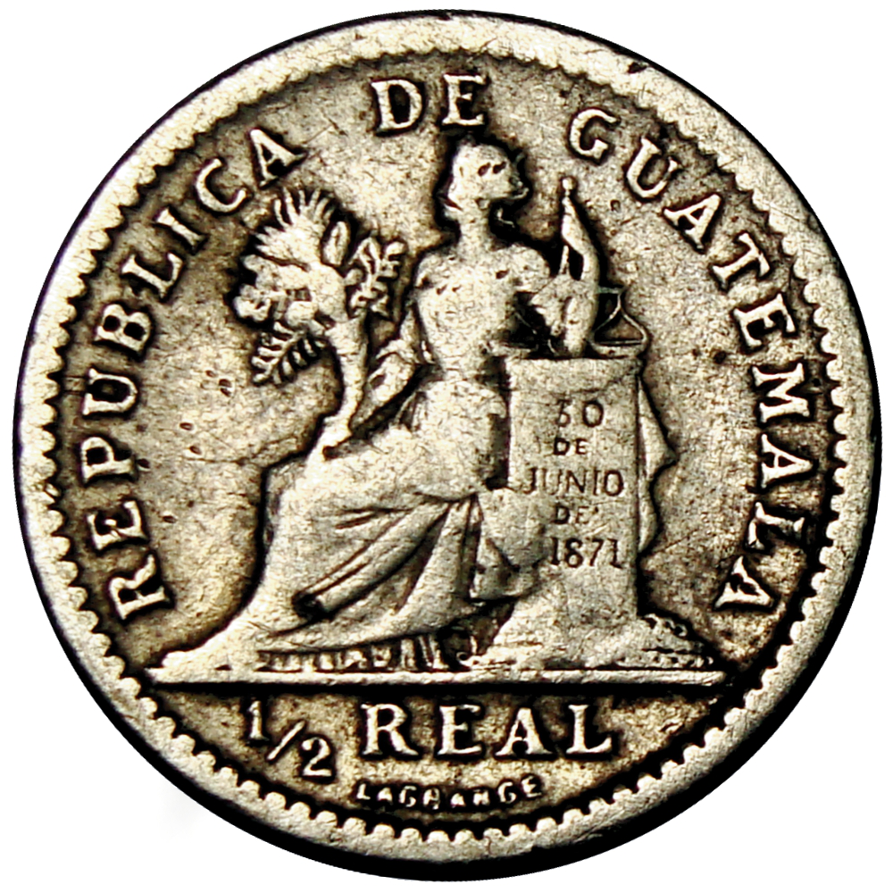 Guatemala Moneda de Plata ½ Real 1896 - Numisfila