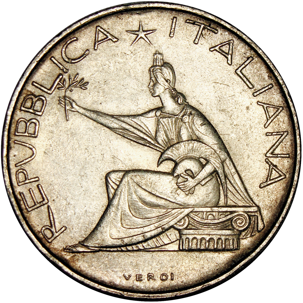 Moneda de Plata Italia 500 Liras 1961 Italia y caballos - Numisfila
