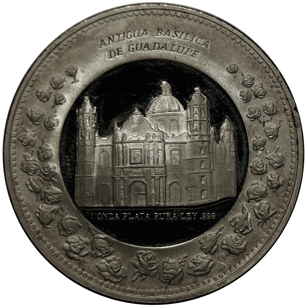 México Medalla Oficial 1 Onza Plata - Juan Pablo II 1990  - Numisfila