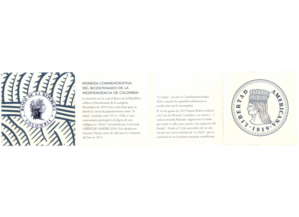 Moneda Colombia 10.000 Pesos 2019 Bicentenario Independencia 1819 - 2019  - Numisfila