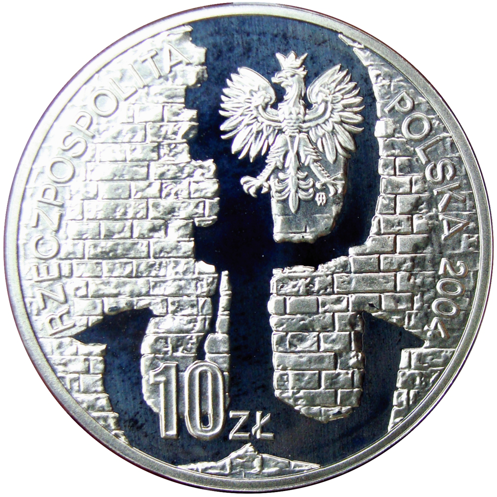 Moneda de Plata Polonia 10 Ztotych 2004 Alzamiento de Varsovia 60 Aniversario  - Numisfila