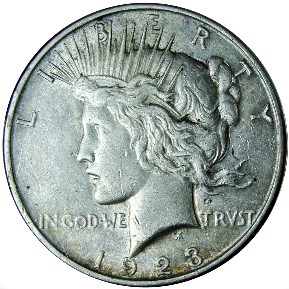 Moneda de Plata 1 Dólar 1923 D  Denver "Peace Dollar" E.E.U.U. - Numisfila