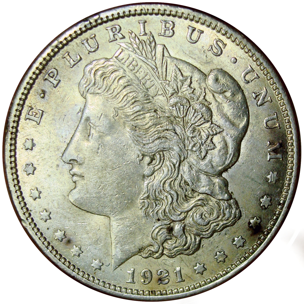 Moneda de Plata E.E.U.U. Dolar Morgan 1921 Filadelfia  - Numisfila