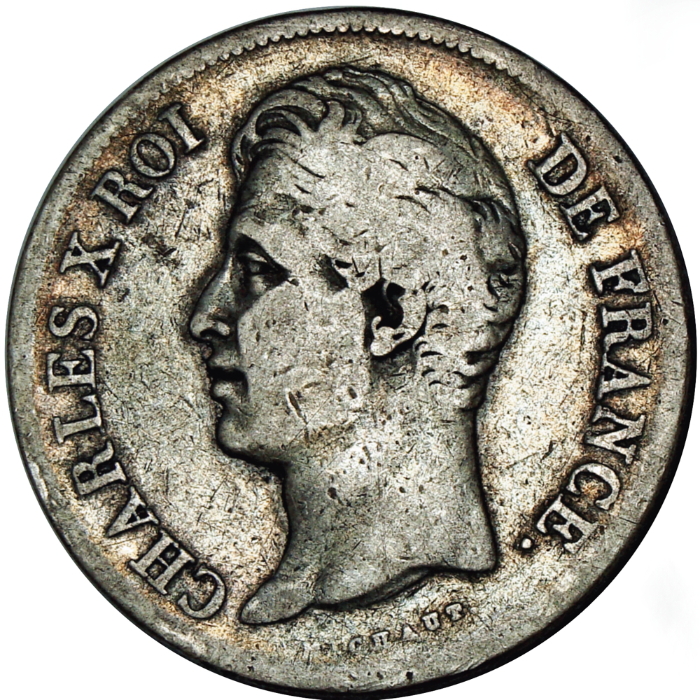Francia Moneda de Plata 5 Francos 1828 A Carlos X - Numisfila