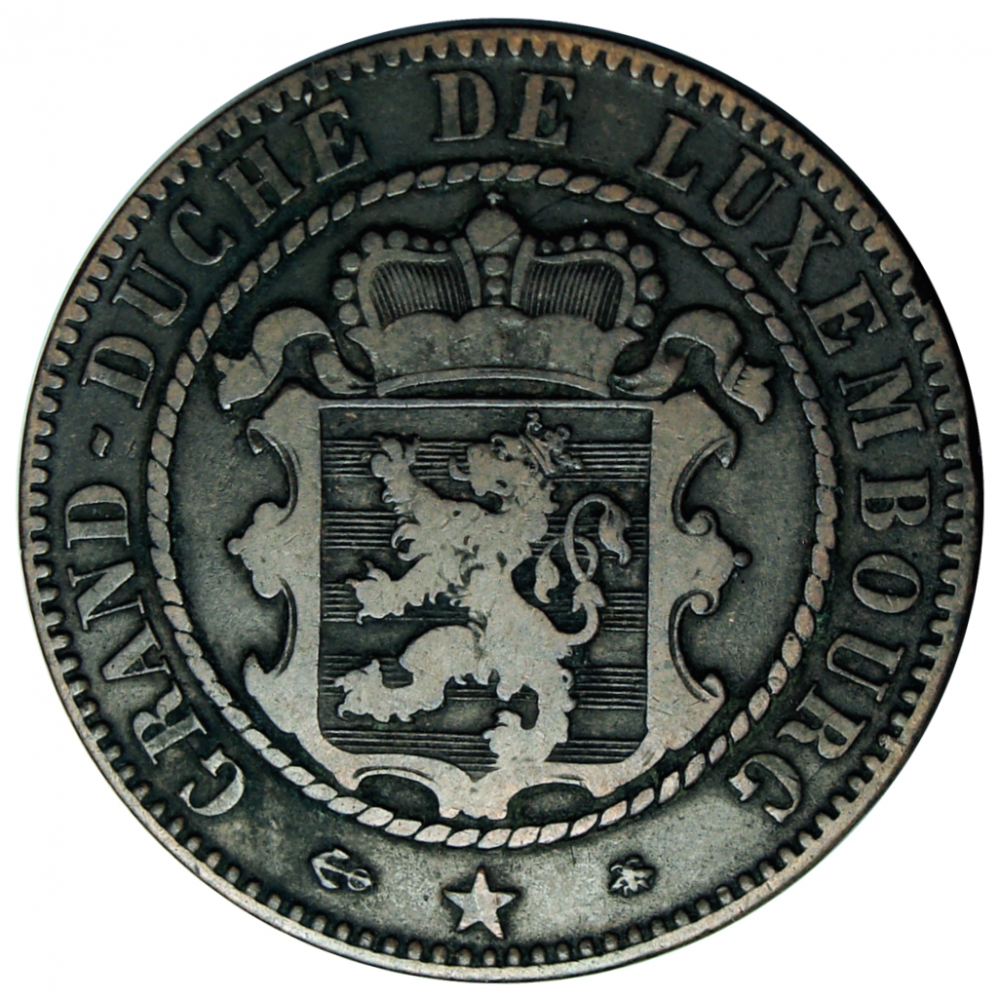 Moneda Luxemburgo 10 Centimes 1865 A Guillermo III  - Numisfila
