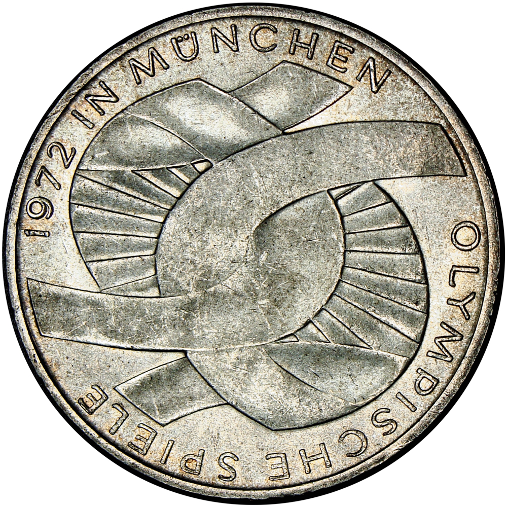 Alemania 10 Marcos 1972 D Juegos Olímpicos 1972 Moneda Plata 625  - Numisfila