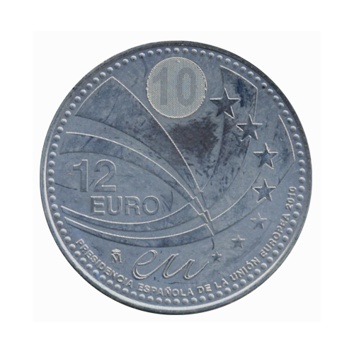 Moneda Plata España 12 Euros 2010 Presidencia Española Unión Europea - Numisfila