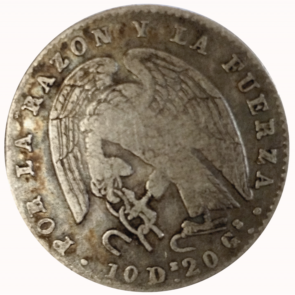 Chile Moneda de Plata 2 Reales 1848 JM Condor - Numisfila