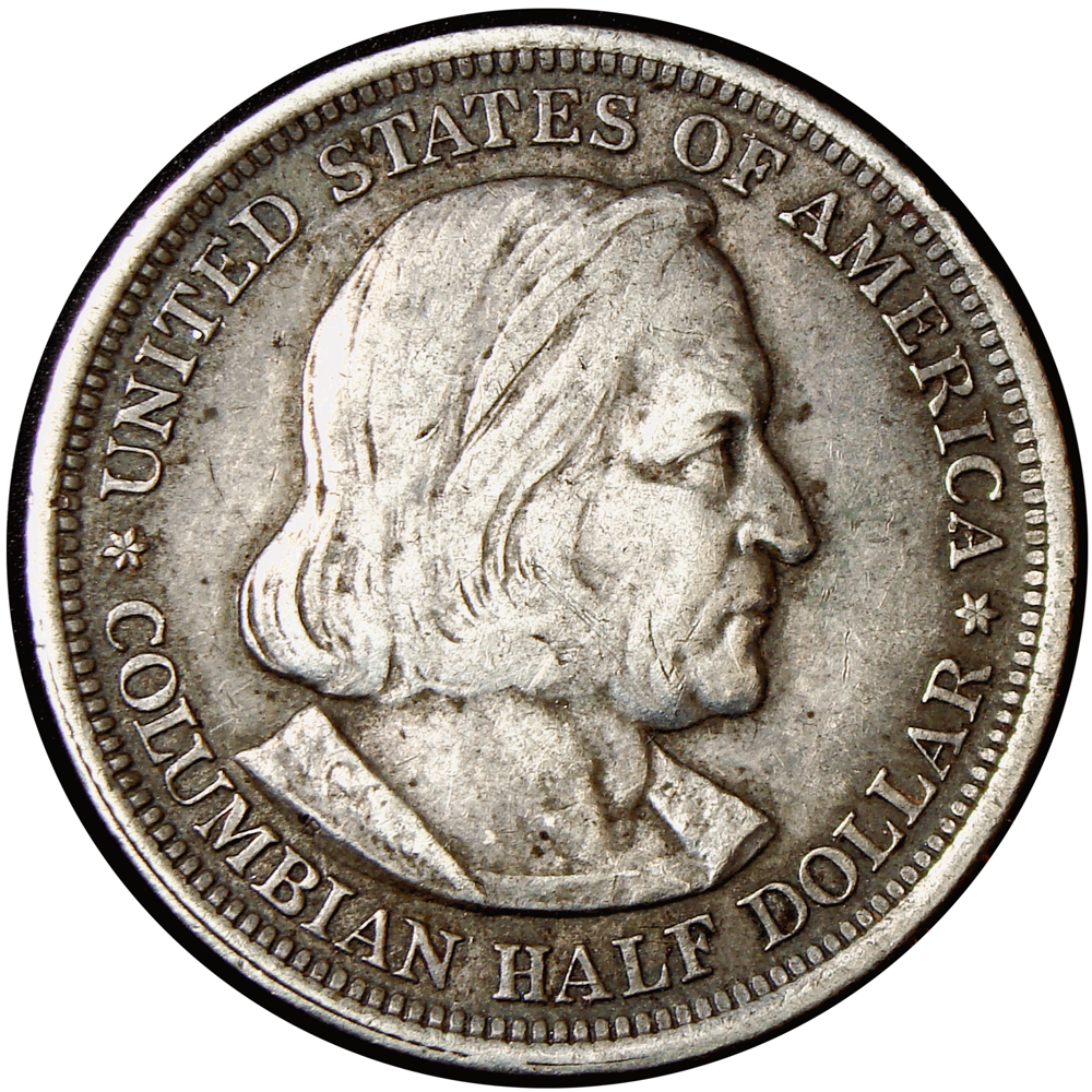 Moneda de Plata E.E.U.U. ½ Dólar 1893 Exposicion Mundial Colombina  - Numisfila