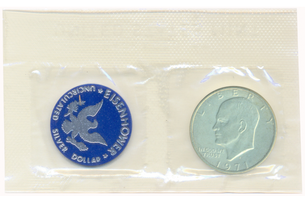 EE.UU. Set Blue Ike Eisenhower Moneda Dolar 1971 S  - Numisfila