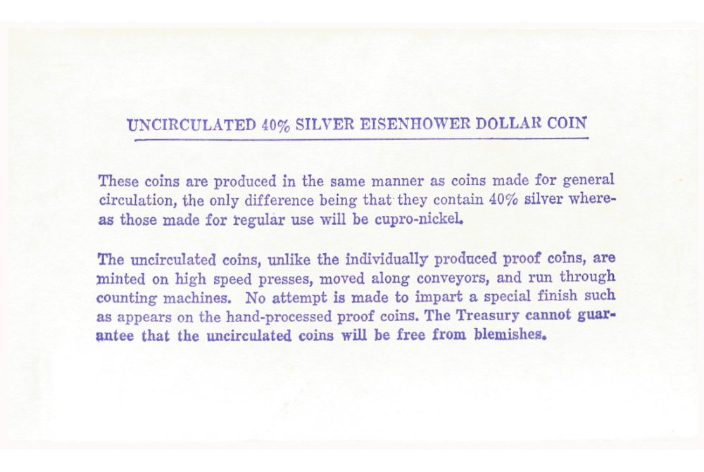 EE.UU. Set Blue Ike Eisenhower Moneda Dolar 1971 S  - Numisfila
